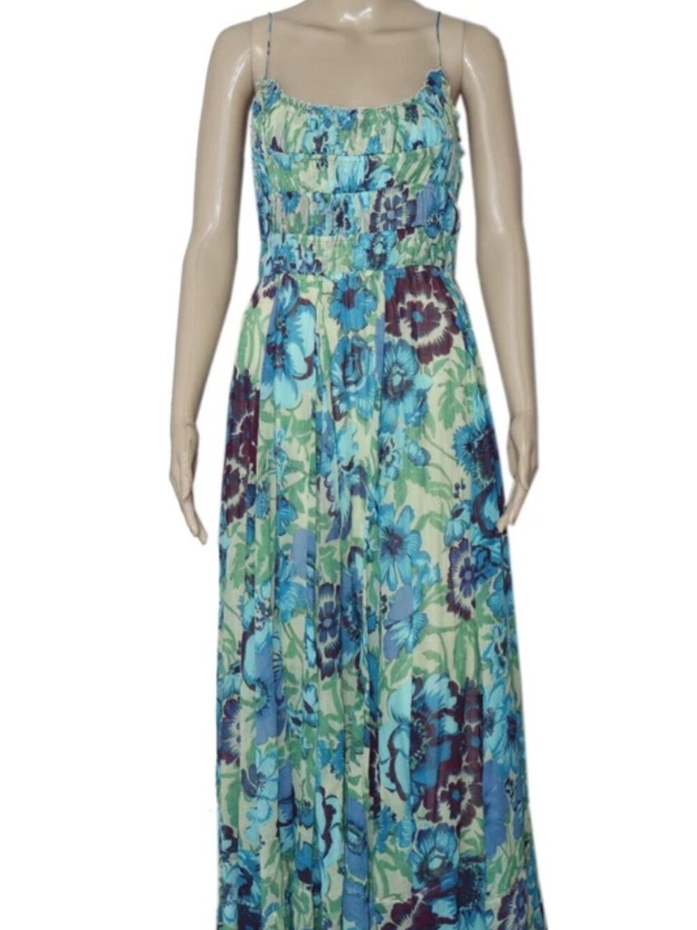 Free People FP One Ciella Printed Maxi Dress Floral Smocked XS - Picture 4 of 7